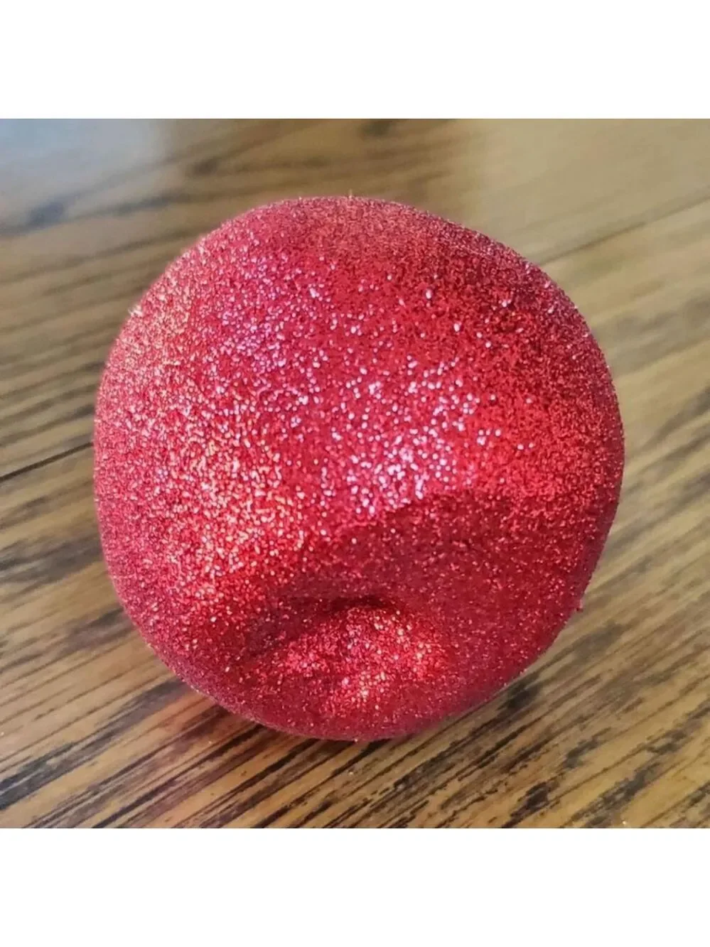 Set of 12 Sparkly Apple Ornaments | Glitter Holiday Decor